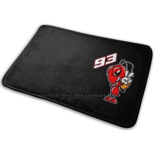 Marc Mm93 Marquez Fan Art 93 Superbike World Mat Rug Carpet Anti-Slip Bedroom Entrance Door Mat Mm93 93 Motorcycle Superbike