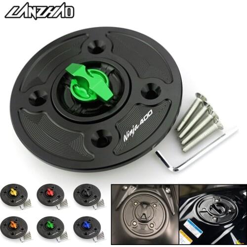NINJA400 Motorcycle Fuel Tank Cover Cap Quick Lock CNC Aluminum Accessories for Kawasaki Ninja 400 2018 2019 2020