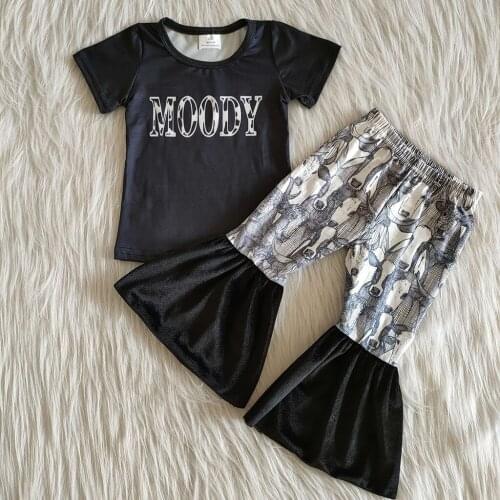 2021 Fall Winter Toddler Kids 2 Pieces Set Baby Boys Outfits 3D Moody Printed Cotton T-shirt Pants Clothes 0 Month - 16 Years