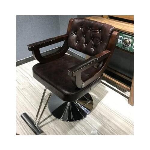 Barbers chair barbers chair solid wood vintage hair chair hair salon special hair chair
