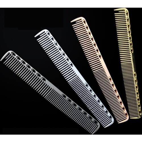 MC Professional Combs High Quality Space Aluminum Hair Comb Hair Salon Hairdressing Metal Comb Hair Cutting Styling Tools