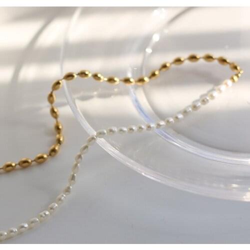 Drop Shipping, Newest Jewelry Gold Beads Pearl White Pearl Beads Strand Necklace Long Tassel Collier Fashion Luxury Women Gift