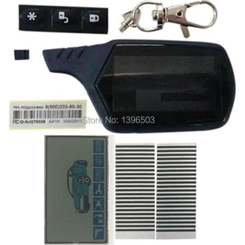 10PCS/lot A61 LCD Display Zebra Paper +Keychain Case Body Cover For 10PCS Car Alarm Starline A61 lcd Remote Control Key Keychain