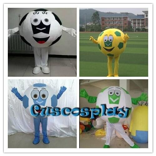 Advertising Football Soccer cartoon Mascot Costume Adults size Fancy Dress welcome opening costume for halloween christmas party
