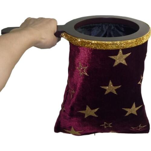 Deluxe Change Bag Repeat Zipper(Large,Stars,Double Layer) Magic Tricks Stage Gimmick Illusion Fun Appearing Product Bag Kids Mag