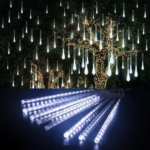 Christmas LED Meteor Shower Garland Decoration Lights For Holiday Strip Light Outdoor Waterproof Fairy Lights For Home Eave Tree