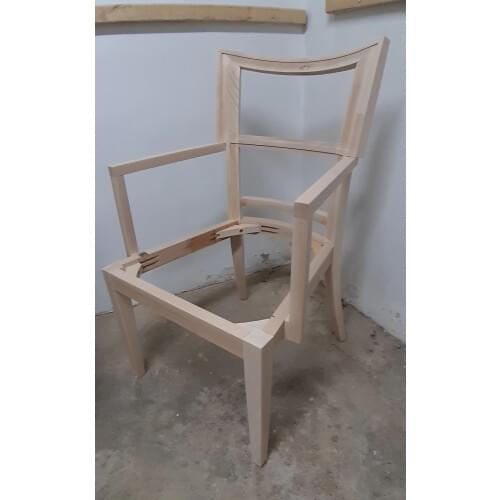 Modern Dining Chair in beech wood, MarcoSallis, unpainted and unupholstered to customize as you like, Spain