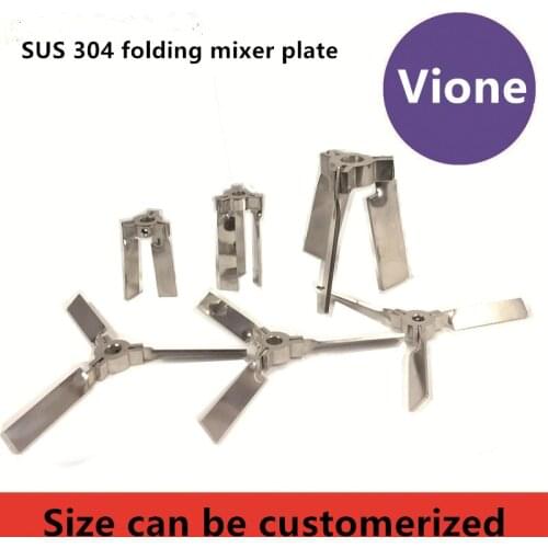 SUS 304 3 Leaf Fan Propeller Folding Disc Dispersion Plate Stirrer Paddle Customerized Size