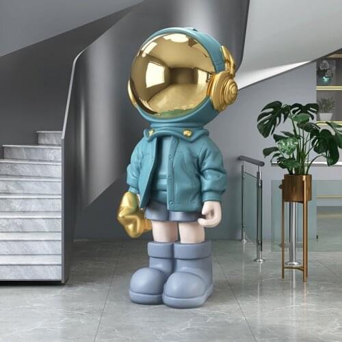 Home Decor Astronauts Large Landing Ornaments Decoration Semi Manual FRP Crafts Painted Home Sculpture And Sculpture Astronaut