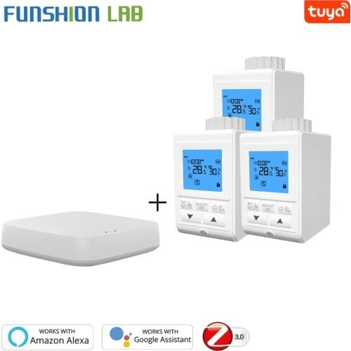Zigbee Smart Thermostatic Radiator Valve Controller Thermostat Heater Temperature Voice Control Works with Alexa Google Home