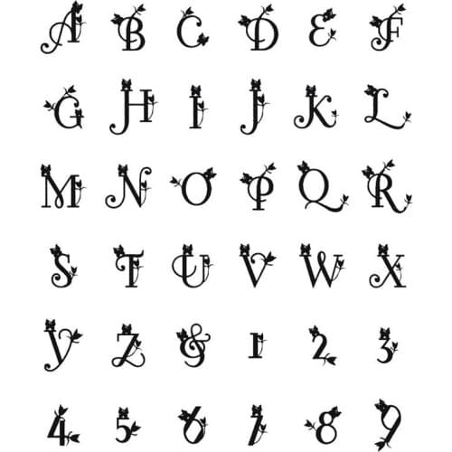 Elegant uppercase letter stamps for scrapbooking and cardmaking
