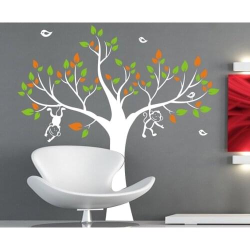 1.3M MONKEY Tree Removable Wall Art Stickers Kids Nursery Baby Room Vinyl Decals Tree Wall sticker for Children room ES-16
