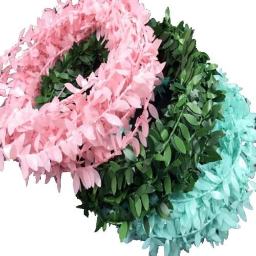 1m Artificial Ivy Garland Foliage green pink blue Leaves Simulated Vine for Wedding Party Ceremony DIY Headbands 188204