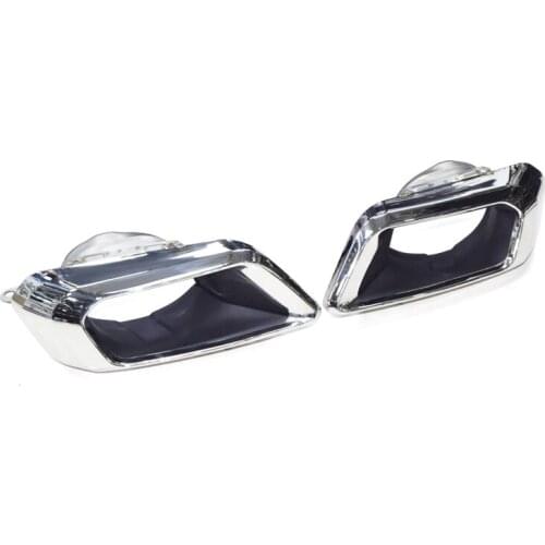 1 Pair Black Silver Car Accessories Exhaust Pipe Nozzles For B-MW X5 G05 X6 G06 X7 G07 Stainless Steel Muffler Tip End Tailpipe