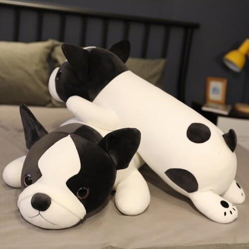 1pc 80-120CM Lying French Bulldog Plush Toys Stuffed Cute Dog Puppy Animal Doll Soft Long Sleep Pillow Cushion Kids Girls Gifts