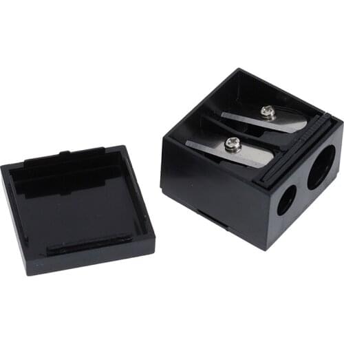1PC Double Holes Pencil Sharpener Makeup Pencil Multifunctional Pencil Sharpener for Office School Supplies About1.2*0.98in