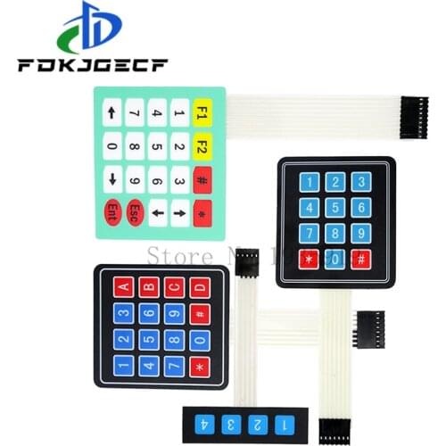 10pcs/lot 1*4 3*4 4*4 4*5 Matrix Array/Matrix Keyboard 16 Key Membrane Switch Keypad for arduino 1x4 3x4 4x4 4x5