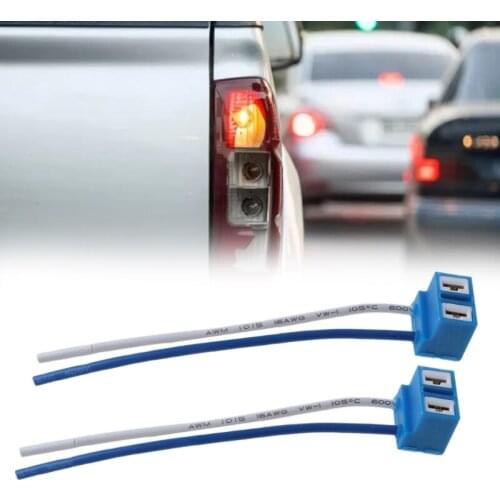2pcs H7 Connector Female Ceramic Sockets Auto Car Bulb Lamp Adaptor With Wire