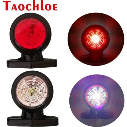 2Pcs 12V 24V LED Lights Truck Trailer Tractor Parking Signal Lamp Lorry Rear Position Light Red White Tail Lamp