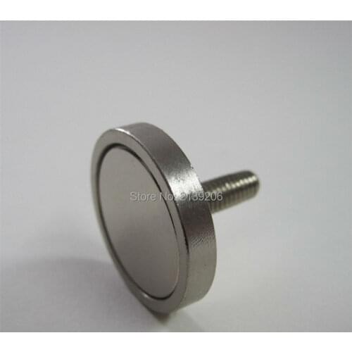 20PCS D30mm pull force 30KG strong neodymium magnetic base A3 steel wrapped with thread cup, LED magnet cylinder fasteners