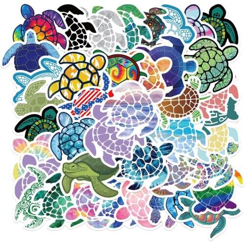 25/50PCS Sea Animal Graffiti Stickers Personalized Decoration Luggage Laptop Refrigerator Waterproof Stickers Wholesale