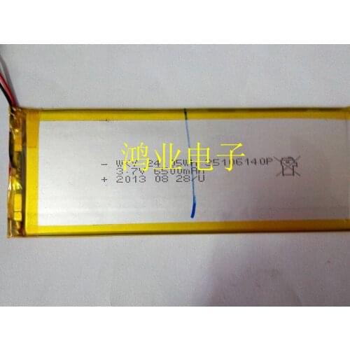 3.7V polymer lithium battery 35106140 6500MAH mobile power Tablet PC DIY Rechargeable Li-ion Cell