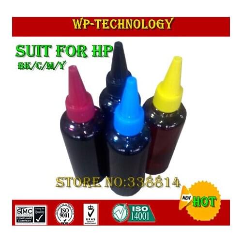 [4color Dyebased]Compatible refill ink specialized suit for HP 4 color printer ,High quality, BK C M Y