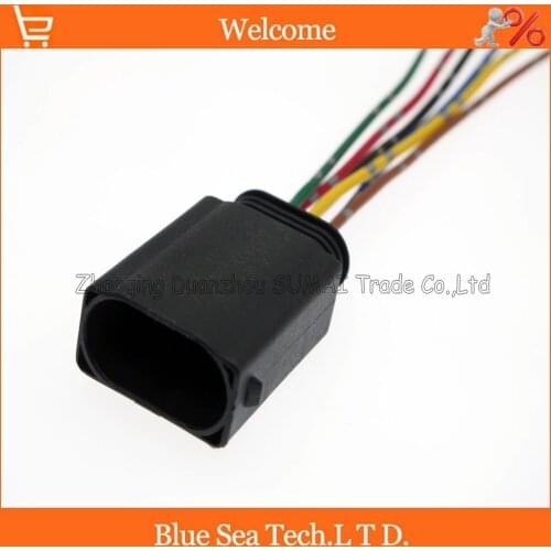 5 PCS 6 Pin Male auto restrictor sensor plug connector with cable,auto waterproof electrical plug for BMW,Bezn etc. car
