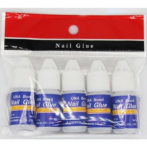 5Pcs/Set Nail Glue Fast-dry Adhesive Acrylic French Art False Tips 3D Decoration Glue Nail Rhinestone Makeup Cosmetic Tools