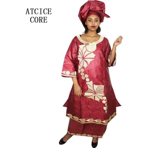 African dresses for women FREE SHIPPING NEW FASHION DESIGN AFRICAN BAZIN RICHE EMBROIDERY LONG RAPPER african clothes SP18