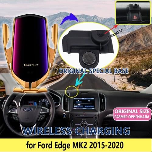 Car Mobile Phone Holder for Ford Edge MK2 2015 2016 2017 2018 2019 Stand Bracket Rotatable Support Accessories for iphone Huawei
