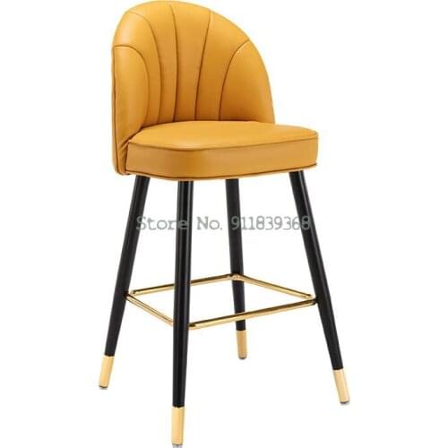 Bar Chair High Chair Simple Modern Luxury Household Italian Island Chair Jewelry Store Special Stool Chair 55cm