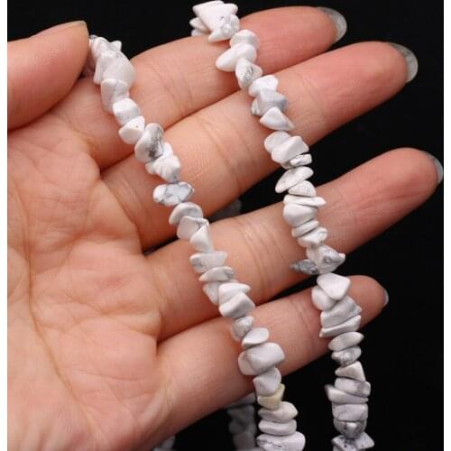 Natural White Turquoises Beads Irregular Agates Stone Gravel Loose Beads For Jewelry Making DIY Necklace Bracelet 5-8mm