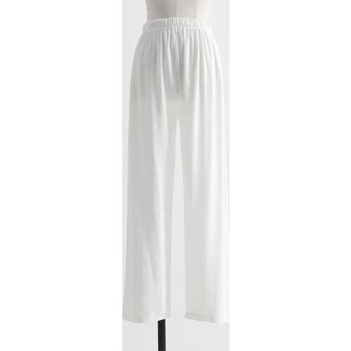 Elastic Lining Ethnic Women Long Pant Chinese Dancing Wide Pant for Hanfu