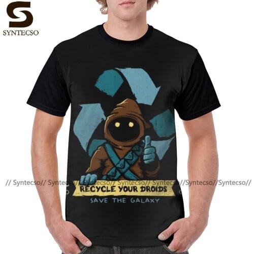Alien T Shirt Recycle Your Droids T-Shirt Man Graphic Tee Shirt Awesome Classic Polyester Graphic Tshirt