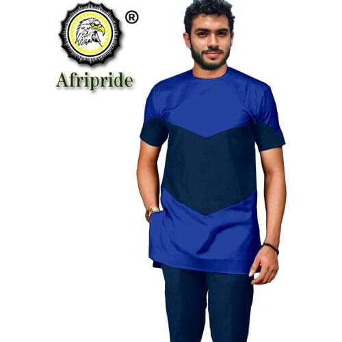 Men`s Tracksuit African Clothing Short Sleeve Shirt and Pant 2 Piece Set Streetwear Dashiki Outfits Plus Size Casual S2116025