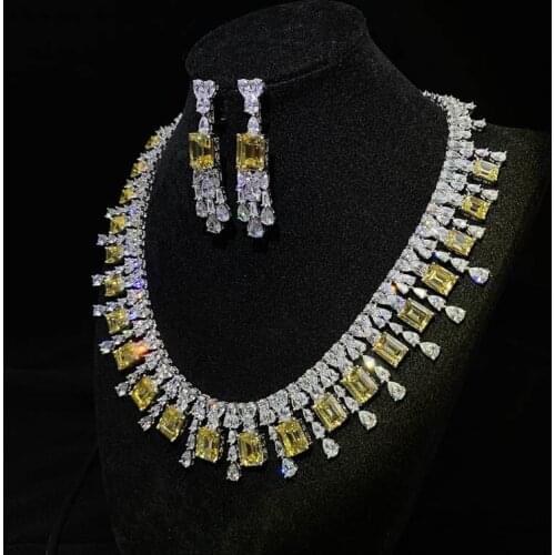 New necklace, womens 925 Sterling Silver luxury inlaid high-end long neckwear, necessary for anniversary party