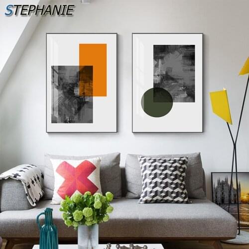 Minimalist Nordic Color Geometry Posters and Prints Modern Wall Art Pictures for Living Room Abstarct Canvas Painting Decoration