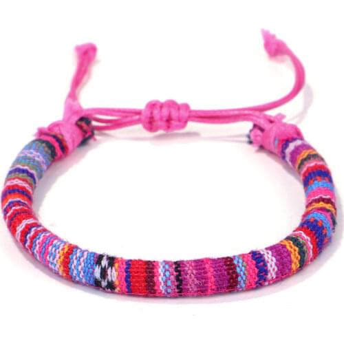 Bohemian Multicolor String Cord Woven Braided Hippie Thread Bracelet Retro Handmade Boho Friendship Bracelets Women Men