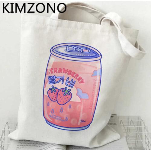 Strawberry shopping bag shopper canvas grocery bolsa reusable bag shoping tote bolsas reutilizables bolsas ecologicas sacolas