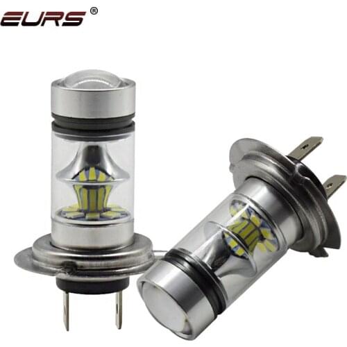 EURS H1 H4 LED H7 High power Car led fog light H8 H9 H11 HB3 9005 HB4 9006 100W 6000K Motorcycle led bulb lamp 12V 1000LM 2pcs