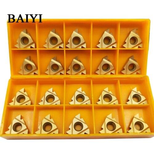 10 pieces 16ER AG60 / 16IR AG60 BP010 CNC Lathe indexable threaded carbon compound insert blade tungsten thread tool