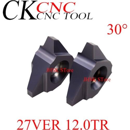 10pcs 27VER 12.0TR Trapezoidal thread 30° vertical mounting external thread CNC blade whirlwind milling cutter blade T-thread
