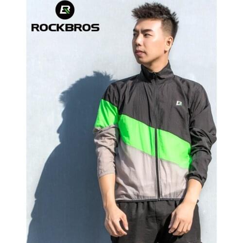 ROCKBROS Windproof Cycling Jacket for Men Women Breathable Bicycle Jackets Quick Dry MTB Jersey Outdoor Sports Bike Windbreaker