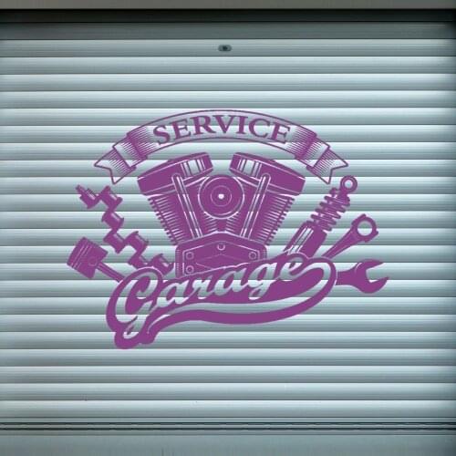 Vintage Car Repair Wrench Shock Absorber Car Garage Wall Sticker Decal Car Repair Workshop Wall Art Decoration A00956