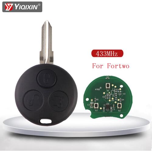 YIQIXIN 433Mhz Remote Car Key Keyless Entry For Mercedes Benz Smart Fortwo 450 Forfour 451 Roadster City Coupe Cabrio 1998-2006