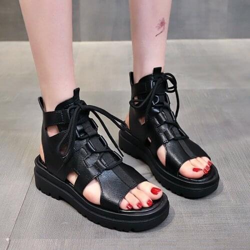 Women Wedge Sandals Summer Cross Strap Rome Sandals Elegant Casual Shoes for Women Soft Waterproof Platform Fashion Gladiator