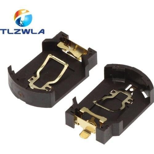 10PCS BS-8 CR2032 CR2025 gold-plated button battery holder 2032 Battery Box Socket Case