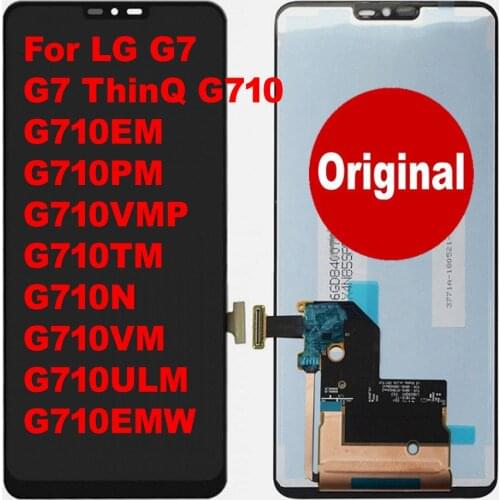 100% Original For LG G7 LCD Display Touch Panel Screen Digitizer Assembly G7 ThinQ G710 G710EM Glass Sensor Phone Pantalla