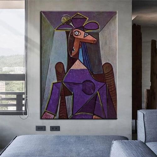 100% Hand Painted Picasso Abstract Figures Wall Art Wall Pictures Canvas Painting Living Room Decoration Home Decor No Frame